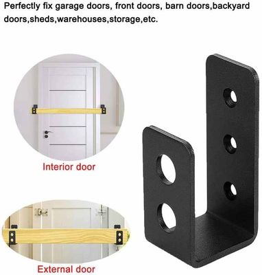 OEM Custom Black Powder Coated Stamping Metal U Shape Door Barricade Brackets (Оригинальное производство)