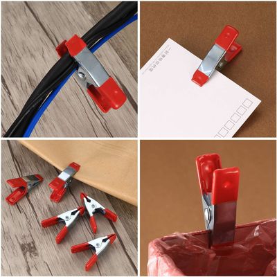 Оптовая DIY инструмент 2-дюймовый Тип стальной пружины зажим резиновый ручка легкая работа пружинные зажимы