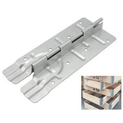 Galvanized Carbon Steel Pallet Collar Hinge with Rivets Tools for Attaching Wooden Boxes